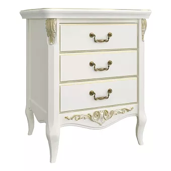 Прикроватная тумба 3 ящика Romantic Gold art. R117g купить в Москве - фото №1