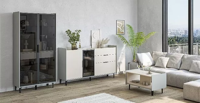 Набор мебели для гостиной Модена 3 (Персидский жемчуг/ Лунный камень) купить в Москве - фото №1