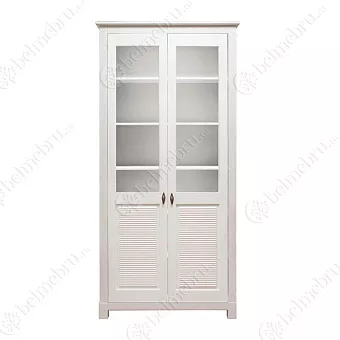 Стеллаж Рауна-2 белый воск с дверцами купить в Москве - фото №1