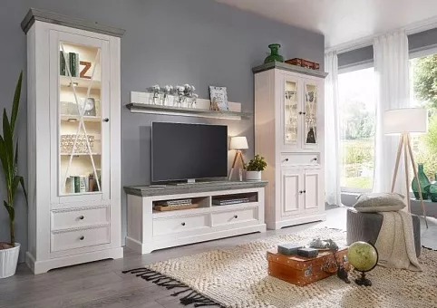 Набор мебели для гостиной Форест 6 (цвет белый воск/антрацит) купить в Москве - фото №1