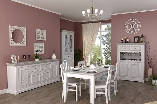 Набор мебели для гостиной Форест 7 (цвет белый воск/антрацит) купить в Москве - фото №1