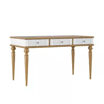 Стол письменный Рандеву-003 (Белый лак + антик №24) купить в Москве - фото №1