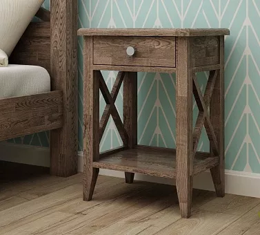 Тумба прикроватная Скандинавия из массива дуба купить в Москве - фото №1