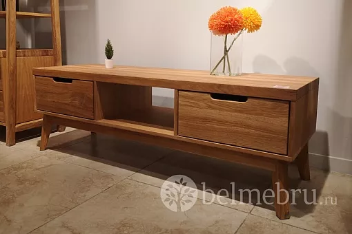 Тумба под ТВ "Доната 9" массив дуба купить в Москве - фото №1