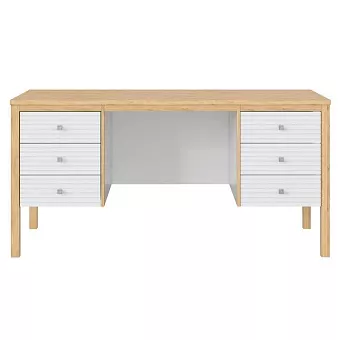 Стол письменный Вояж-06-РЯ Белый лак  + антик №24 купить в Москве - фото №1