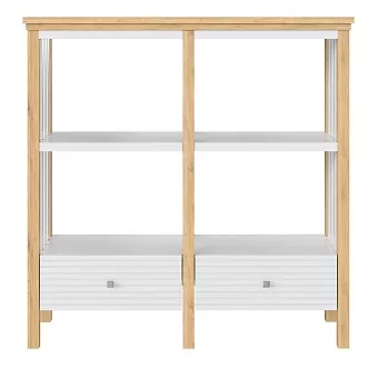 Стеллаж Вояж-02-120-Р/Я Белый лак  + антик №24 купить в Москве - фото №1