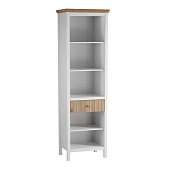 Стеллаж Сканди 01 с ящиком белый/антик