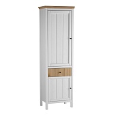 Шкаф для посуды Сканди 111 глухие двери белый/антик